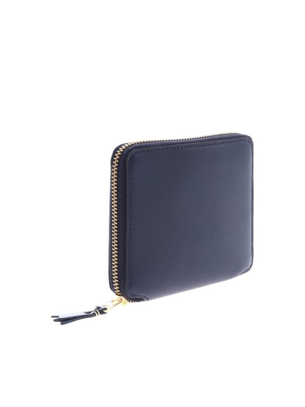 COMME DES GARÇONS WALLET: wallets & purses online - Navy blue Arecalf wallet