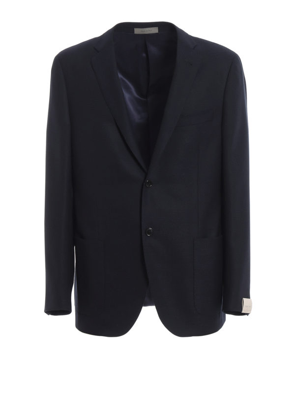 CORNELIANI: Blazer - Blazer - Azul Oscuro