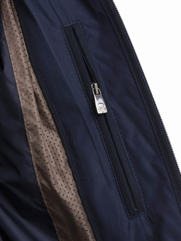 CORNELIANI buy online Blue tech fabric bomber jacket