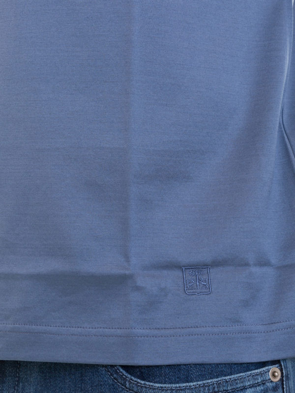 CORNELIANI buy online Solid light blue cotton T-shirt