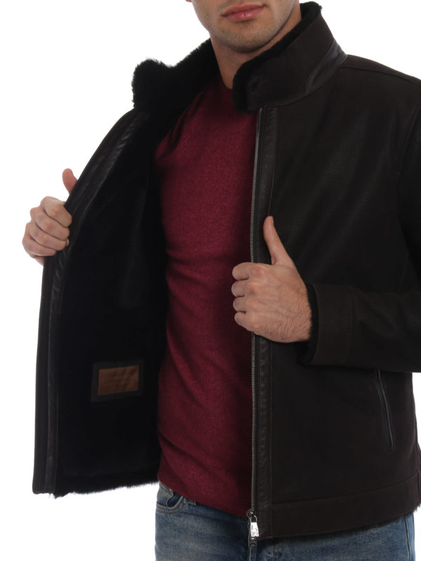 CORNELIANI buy online Textured shearling jacket