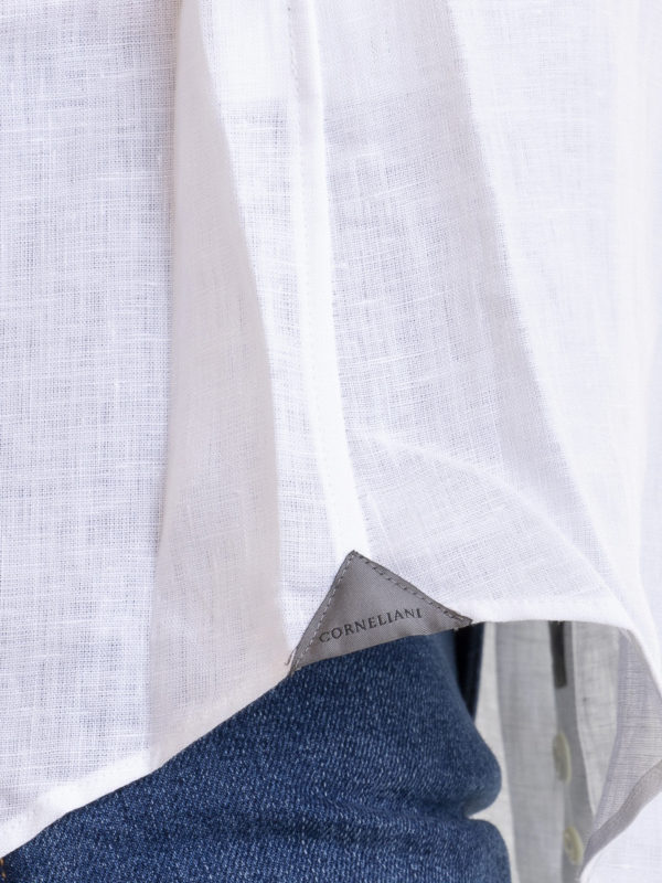 CORNELIANI buy online Camicia in garza di cotone bianco