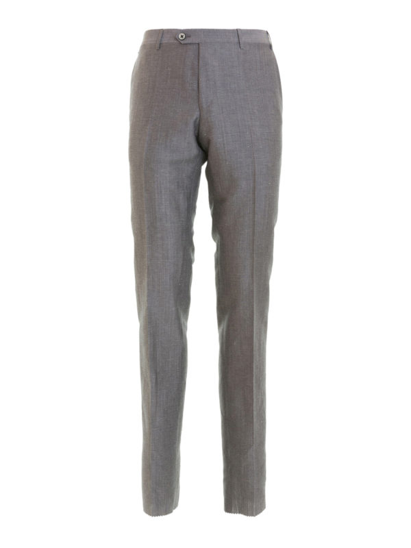 CORNELIANI: Pantalones casual - Pantalón Casual - Gris