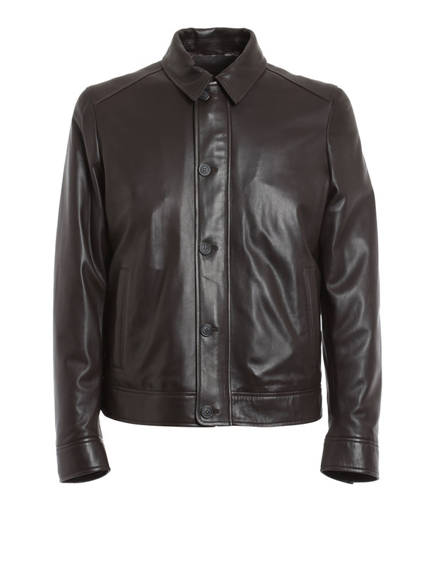CORNELIANI: leather jacket - Leather jacket