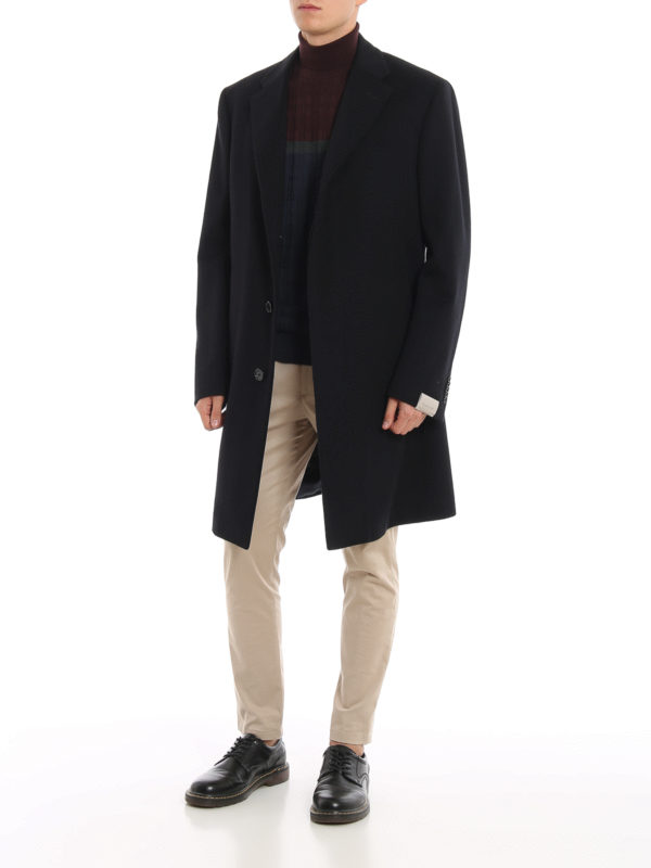 CORNELIANI: Knielange Mäntel online - Knielanger Mantel - Dunkelblau