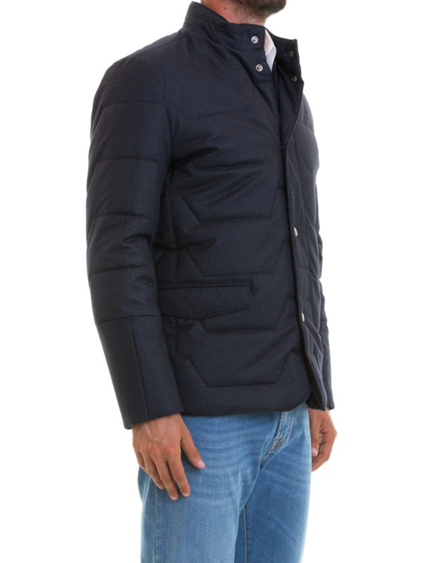 CORNELIANI: padded jackets online - Geometric quilted puffer jacket