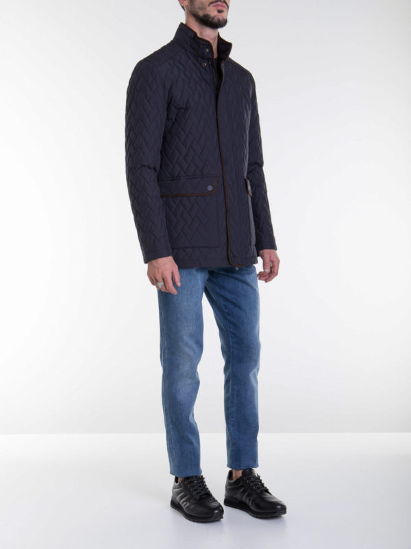 CORNELIANI: Kurze Daunenjacken online - Daunenjacke - Blau