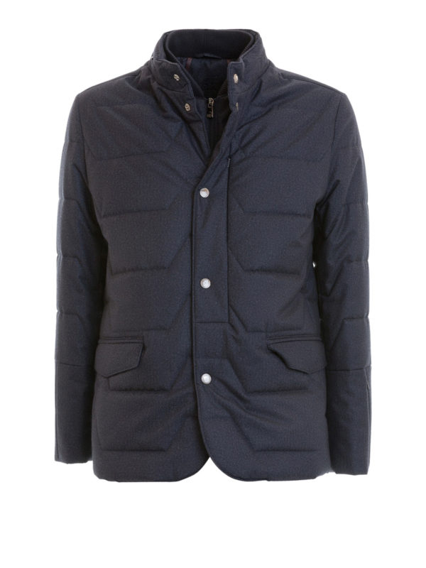 CORNELIANI: padded jackets - Geometric quilted puffer jacket