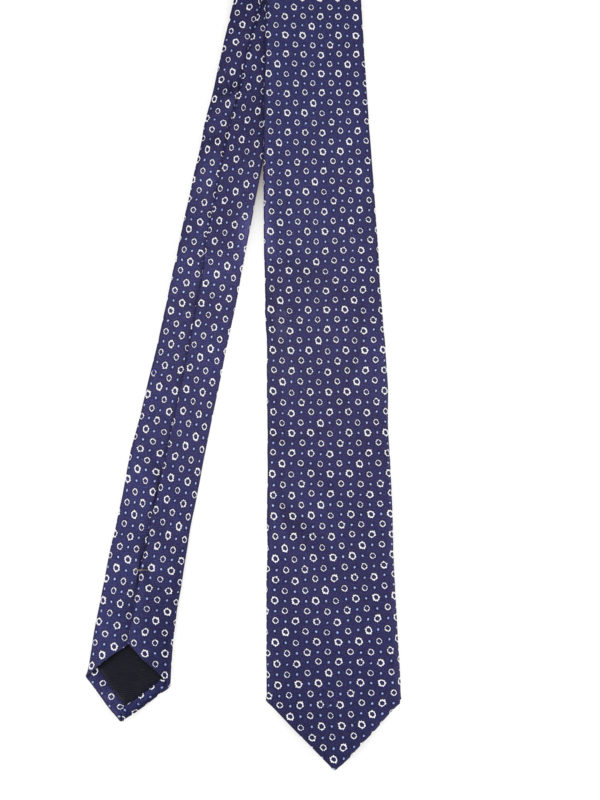 CORNELIANI: ties & bow ties - Micro patterned silk tie