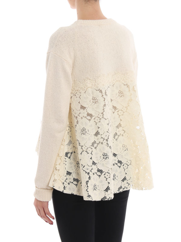 Rundhalspullover - Weiß shop online: TWINSET