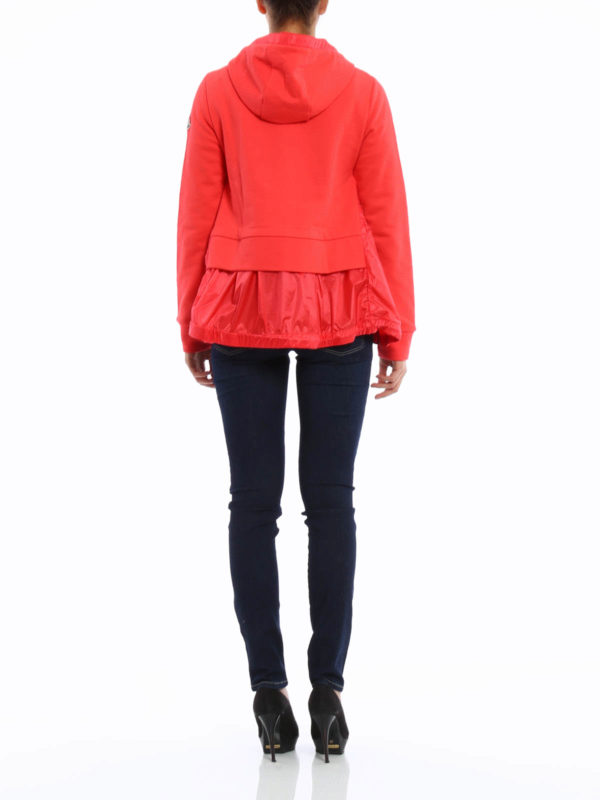 Cotton and nylon hoodie shop online: MONCLER