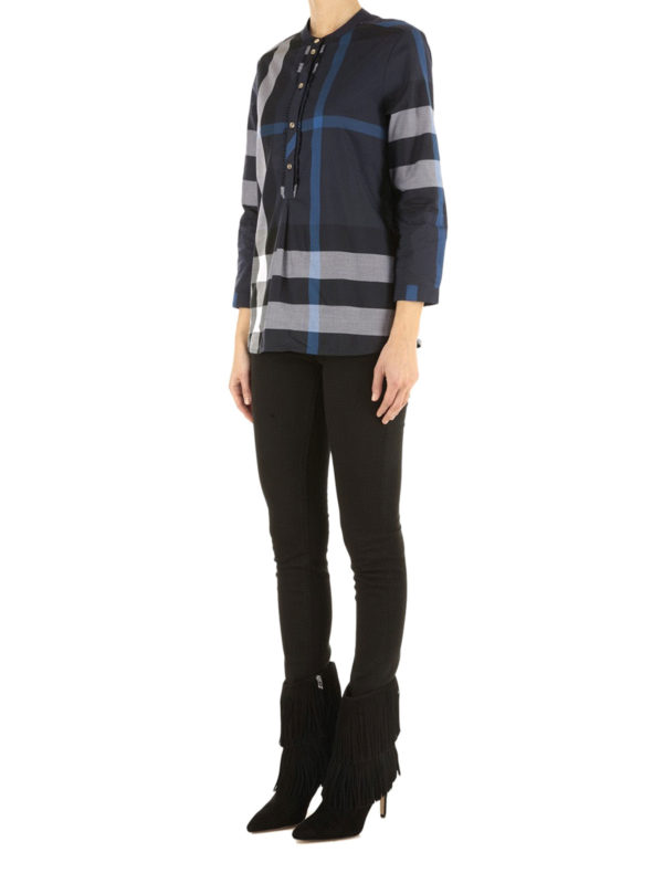 Cotton bib blouse shop online: BURBERRY