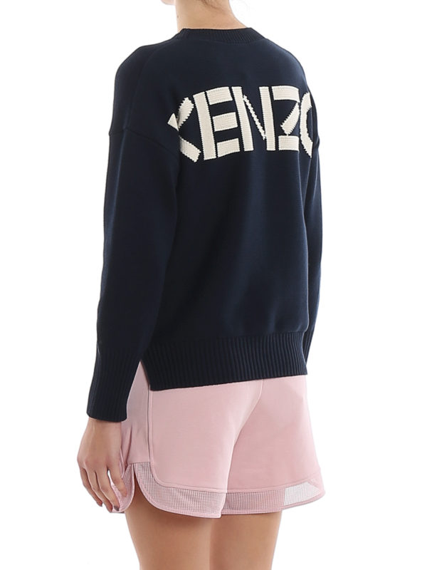 Rundhalspullover - Dunkelblau shop online: KENZO