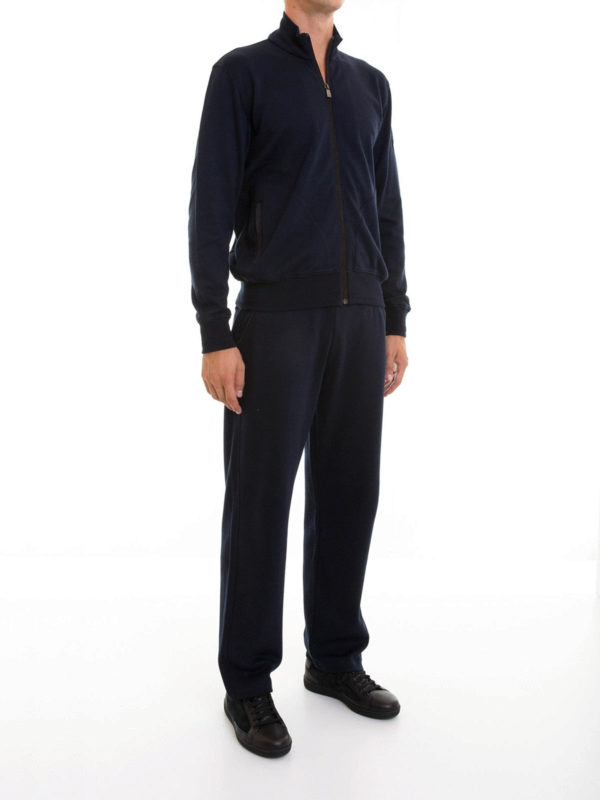 Cotton blend zipped jumpsuit shop online: CORNELIANI