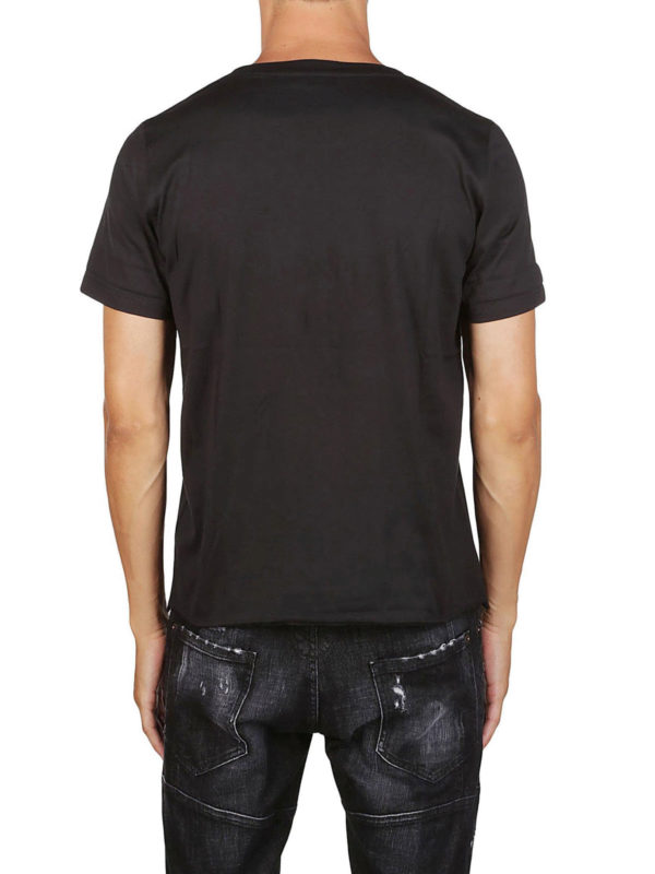 Cotton jersey logo black Tee shop online: SAINT LAURENT