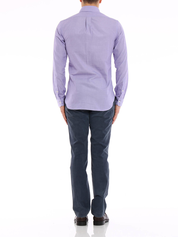 Cotton slim fit shirt with logo shop online: RALPH LAUREN