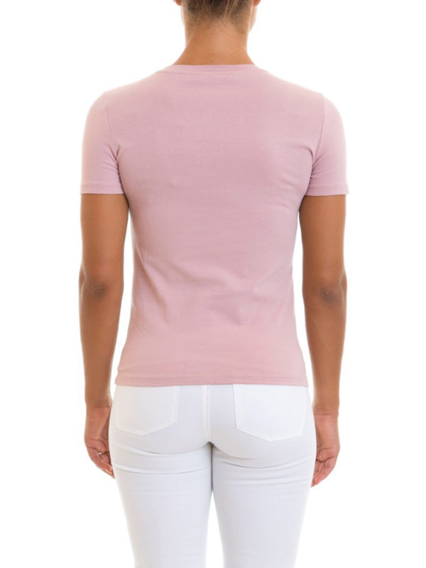 Cotton T-shirt with pearls shop online: BLUMARINE
