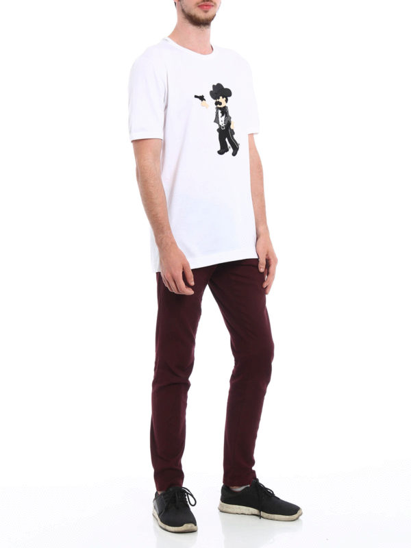 Cowboy patch t-shirt shop online: DOLCE & GABBANA