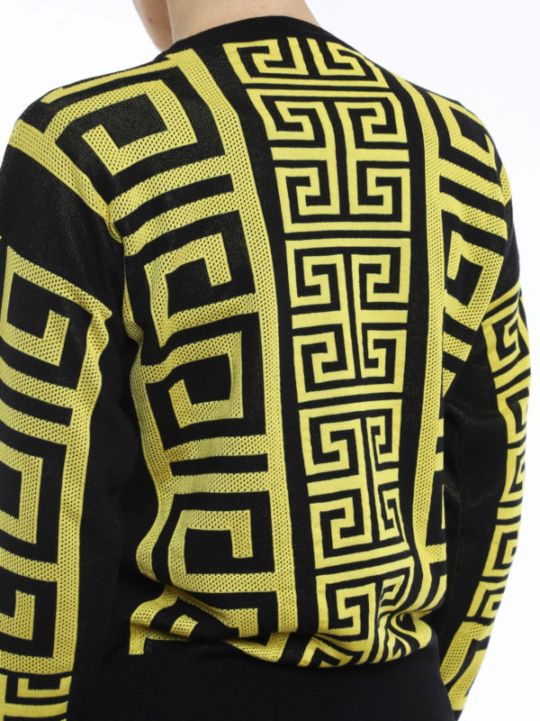 Strickpullover mit Rundhalsausschnitt shop online Pullover mit griechische Muster