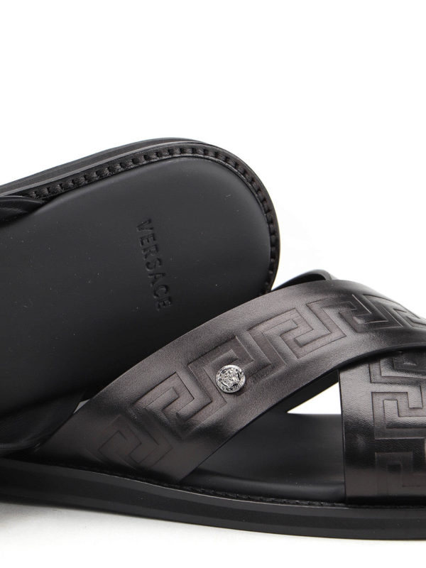Criss-cross sandals shop online: VERSACE