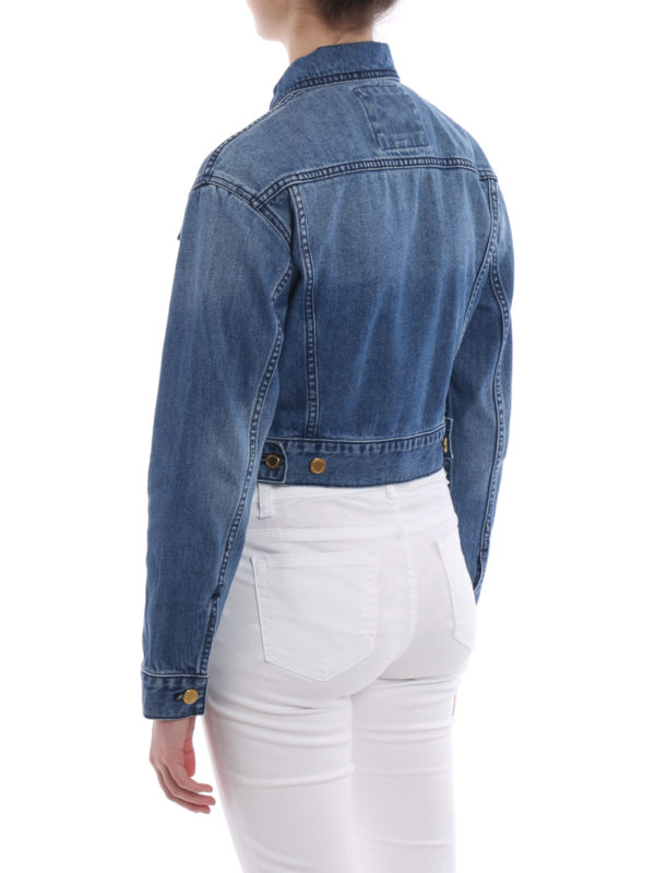 Cropped denim jacket shop online: MICHAEL KORS