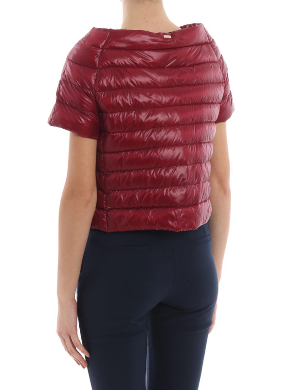 Cropped short sleeve puffer jacket shop online: HERNO