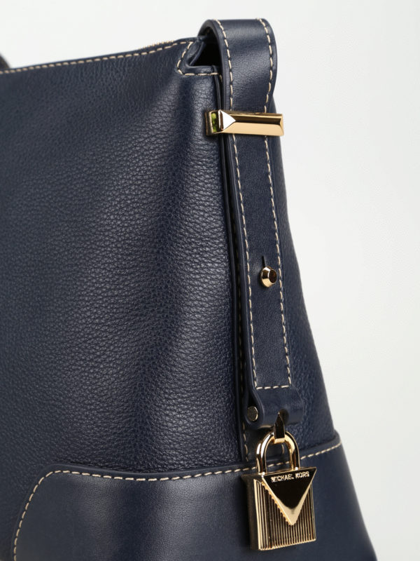 Crosby admiral leather medium messenger bag shop online: MICHAEL KORS