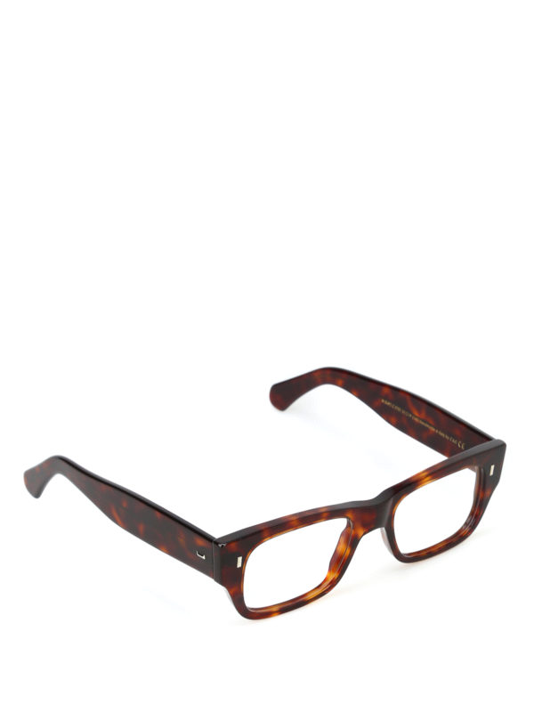 CUTLER AND GROSS: Glasses - Flattened thick tortoise frame glasses