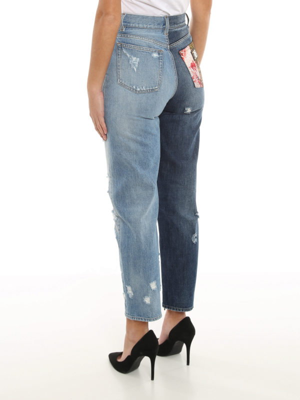 Damask insert jeans shop online: DOLCE & GABBANA