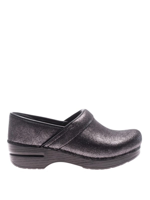 DANSKO: mules shoes - Professional metallic suede clogs