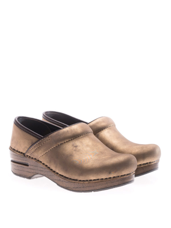 DANSKO: mules shoes online - Professional bronze leather clogs