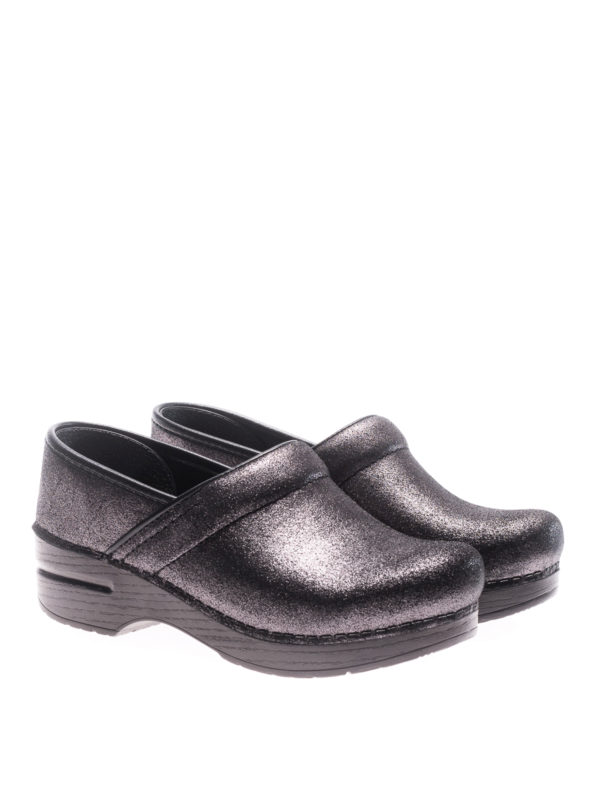 DANSKO: mules shoes online - Professional metallic suede clogs