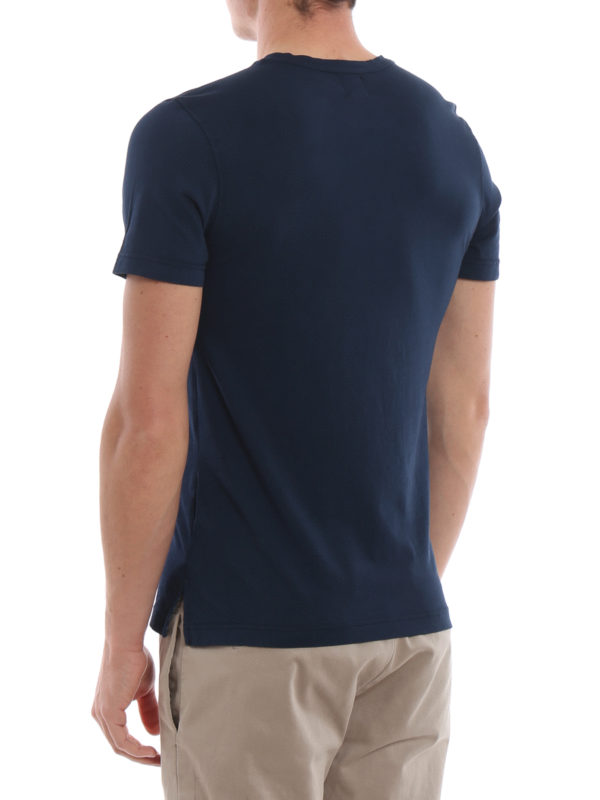 Drumohr Dark blue pure cotton T-shirt - Dark Blue | IJ303201795