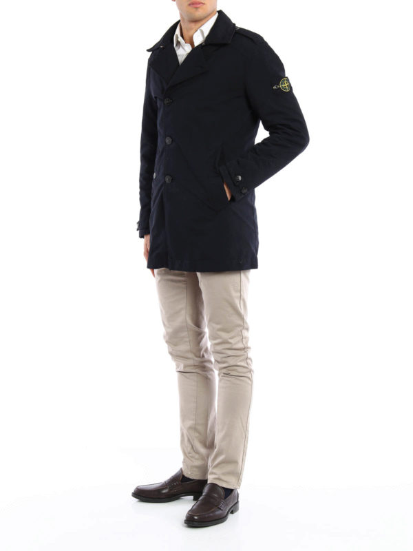 Trenchcoat David - Dunkelblau shop online: STONE ISLAND