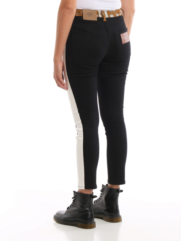 Deer print skinny jeans shop online: BURBERRY