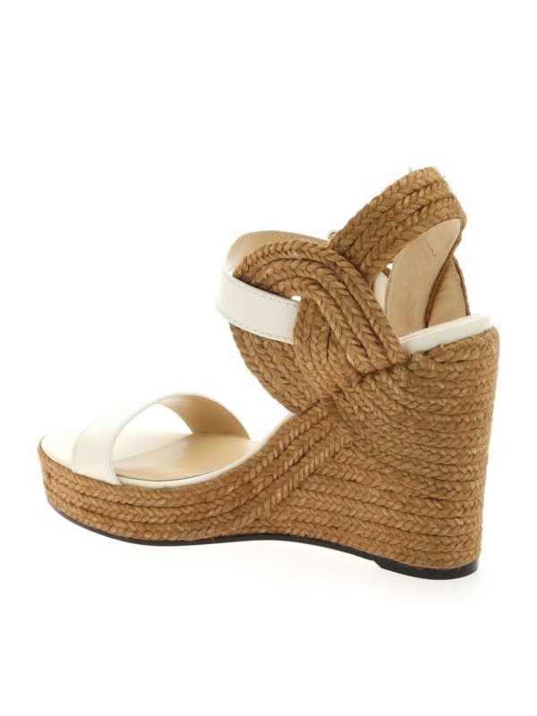Delphi 100 wedges in white shop online: JIMMY CHOO