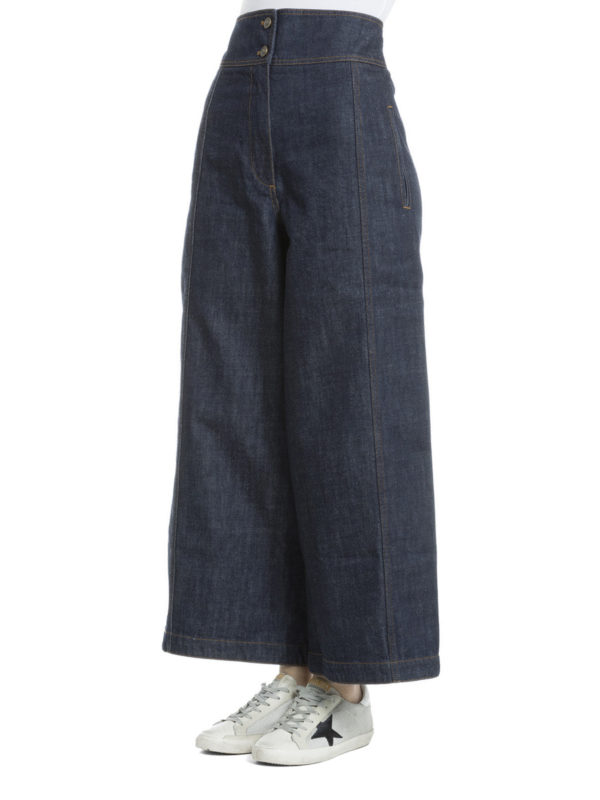 Denim high waisted culottes shop online: KENZO