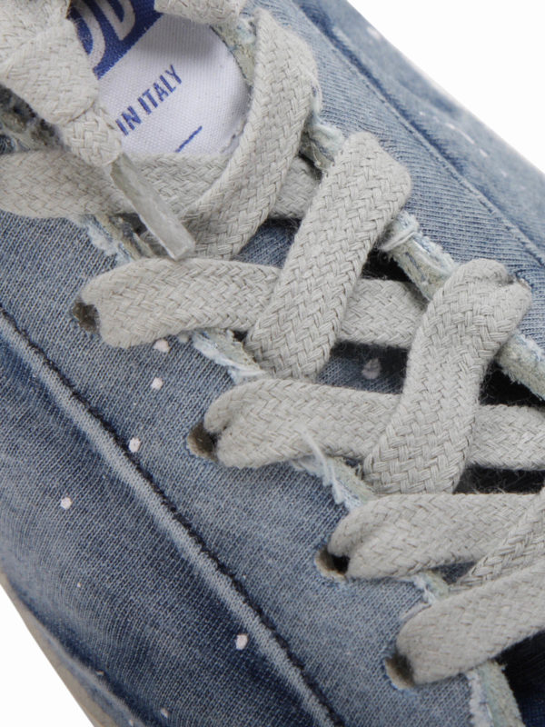 Denim-leather Super Star sneakers shop online: GOLDEN GOOSE