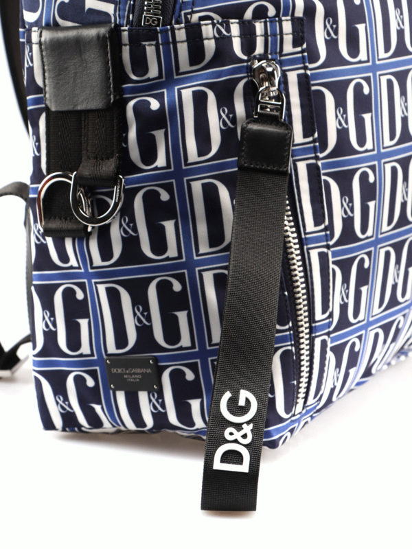 D&G tile pattern backpack shop online: DOLCE & GABBANA