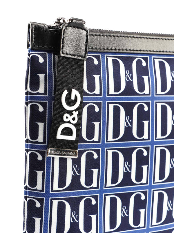 D&G tile pattern pouch shop online: DOLCE & GABBANA