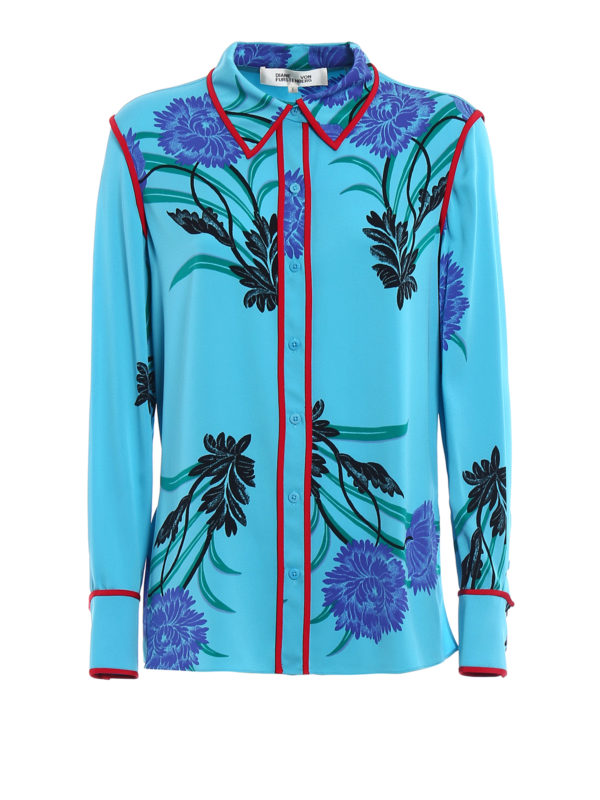 Diane von Furstenberg: Hemden - Hemd - Hellblau