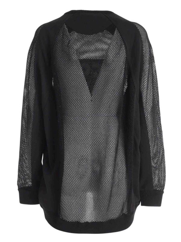 Sweatshirts & Sweaters Diesel - M-Portia mesh sweatshirt in black 