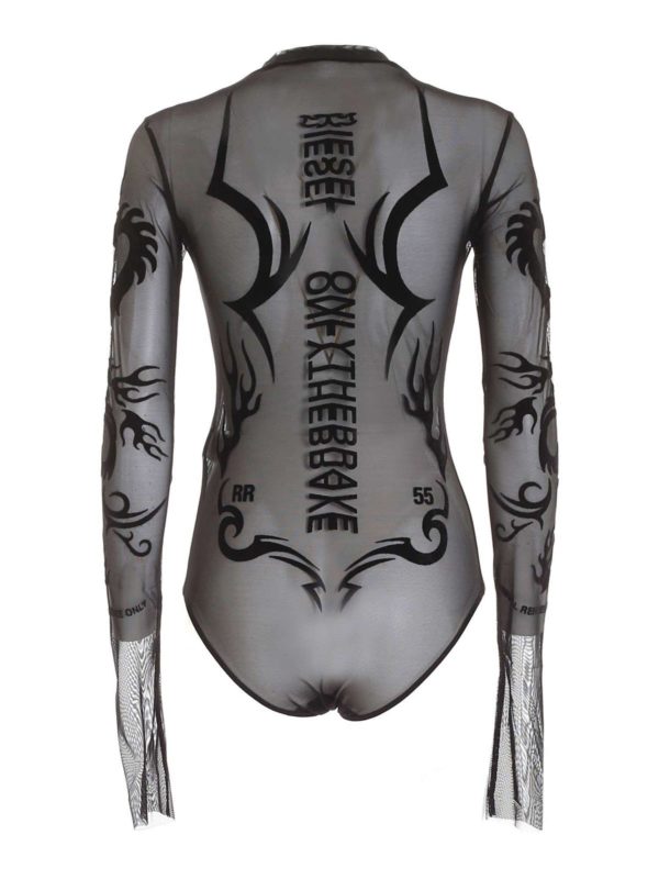 DIESEL: tops & shirts online - Noelay tulle top in black