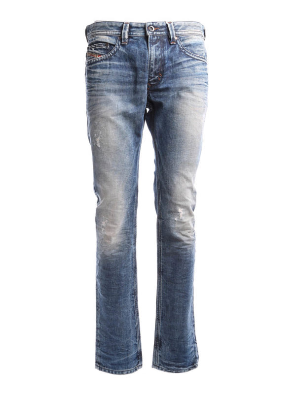 DIESEL: straight leg jeans - Thavar skinny jeans