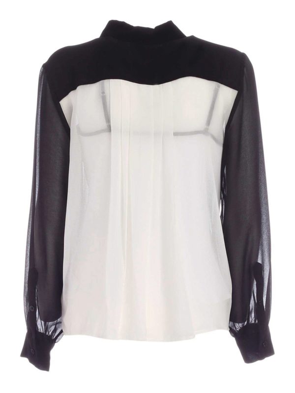DKNY: shirts online - Plastron shirt in black