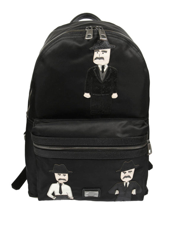 DOLCE & GABBANA: Rucksäcke - Vulcano Sicilian men patch backpack