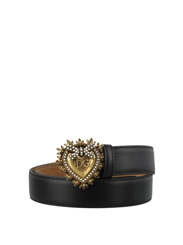 DOLCE & GABBANA: belts - Devotion black belt