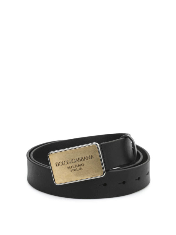 DOLCE & GABBANA: Ceintures - Ceinture Noir Pour Homme