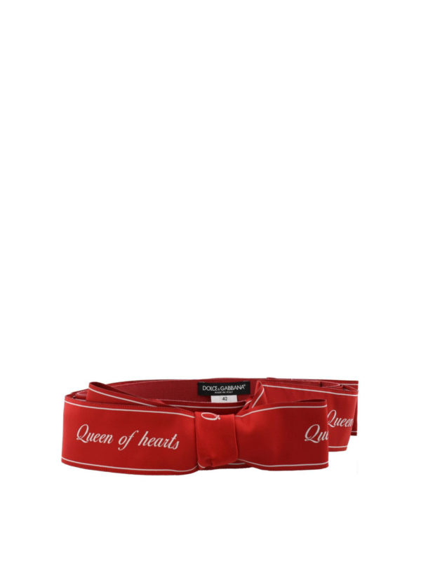 DOLCE & GABBANA: Cinturones - Cinturón - Rojo Oscuro