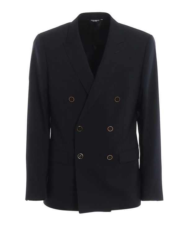 DOLCE & GABBANA: blazers - Virgin wool double-breasted blazer